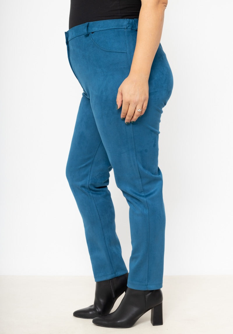 Pantaloni in pelle scamosciata