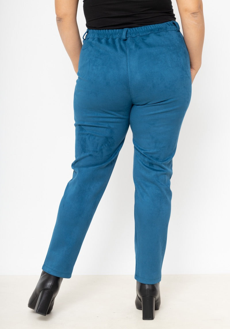 Pantaloni in pelle scamosciata