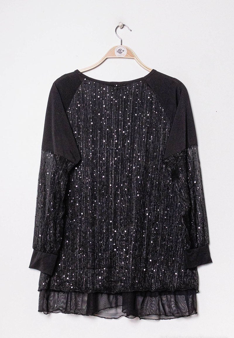 Blusa con pailettes