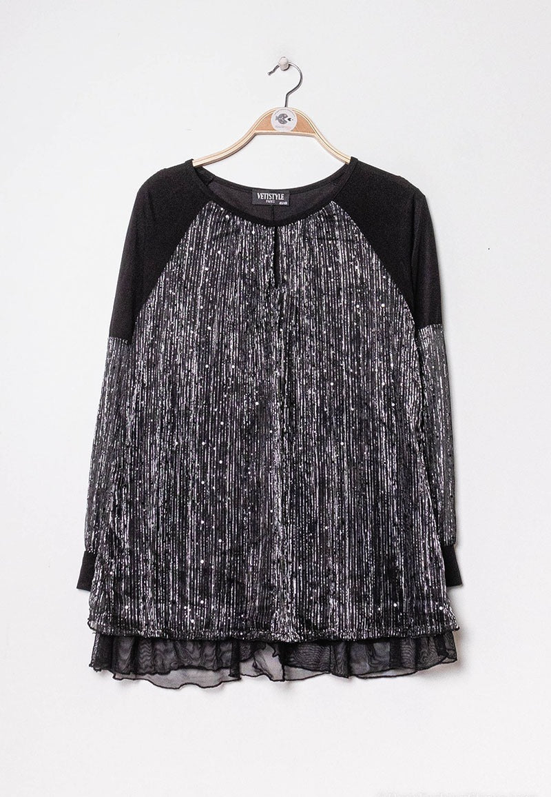 Blusa con pailettes