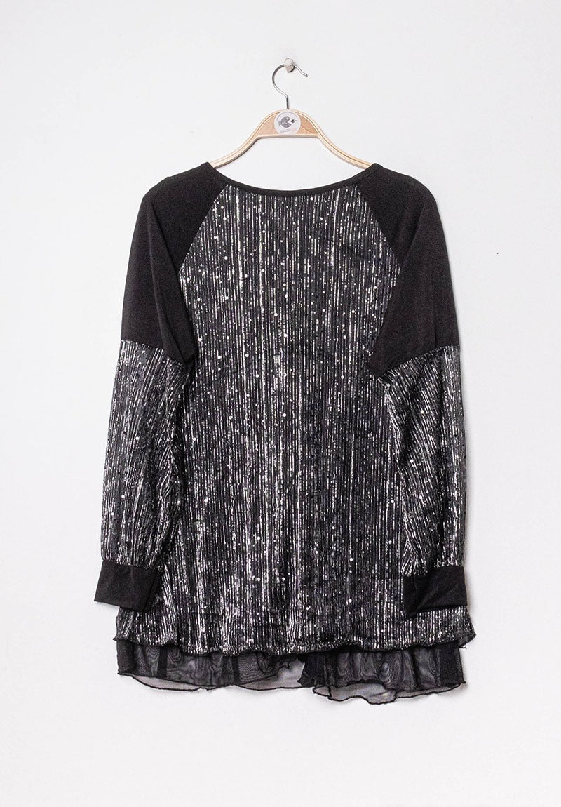Blusa con pailettes